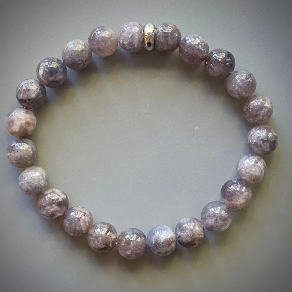 Blue Iolite Handcrafted Bead Bracelet - Picture 5 of 6
